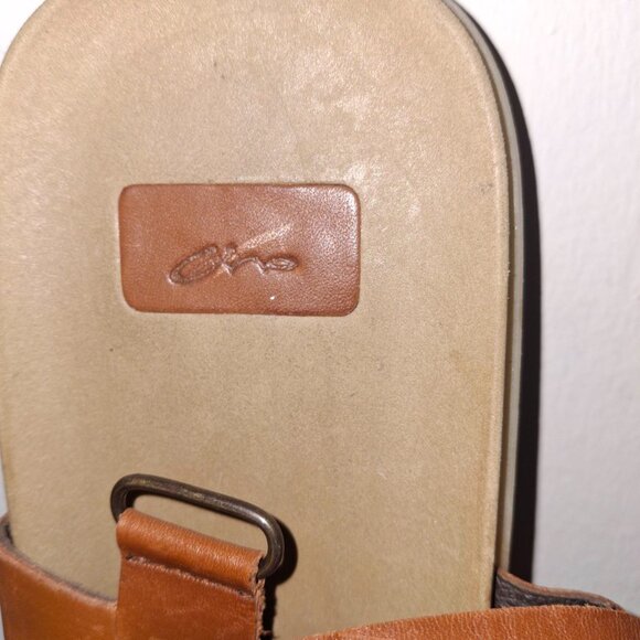 GINO CHERRUTI Men’s Leather Toe Loop Sandals – Casual Slip-On Comfort - Picture 6 of 7